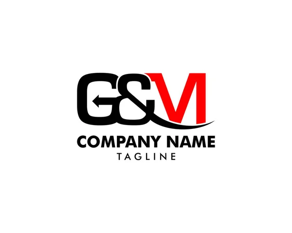 Lettre initiale G & M modèle de logo vecteur — Image vectorielle