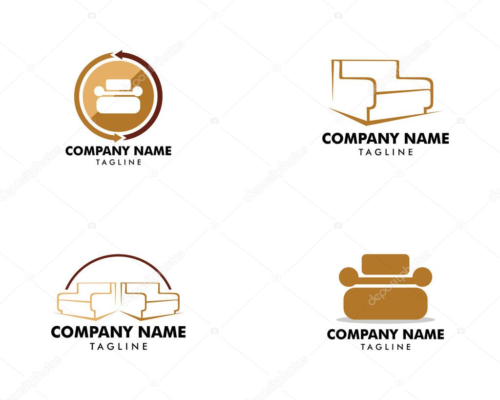 Set of Sofa furniture logo icon concept, Vector illustration