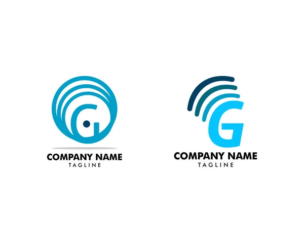 Jeu de lettres initiales G Signal Logo Design — Image vectorielle