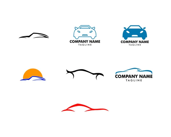 Conjunto de carro logotipo modelo vetor ilustração —  Vetores de Stock