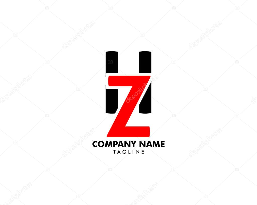 Initial Letter HZ Logo Template Design