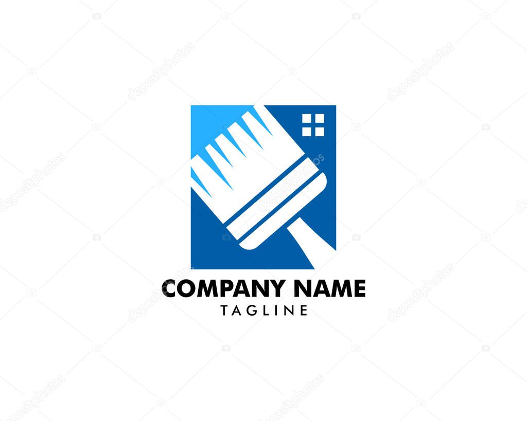 House Painting Logo Template Design Vector