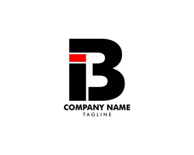 İlk harf IB Logo tasarım şablonu