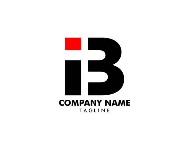 İlk harf IB Logo tasarım şablonu