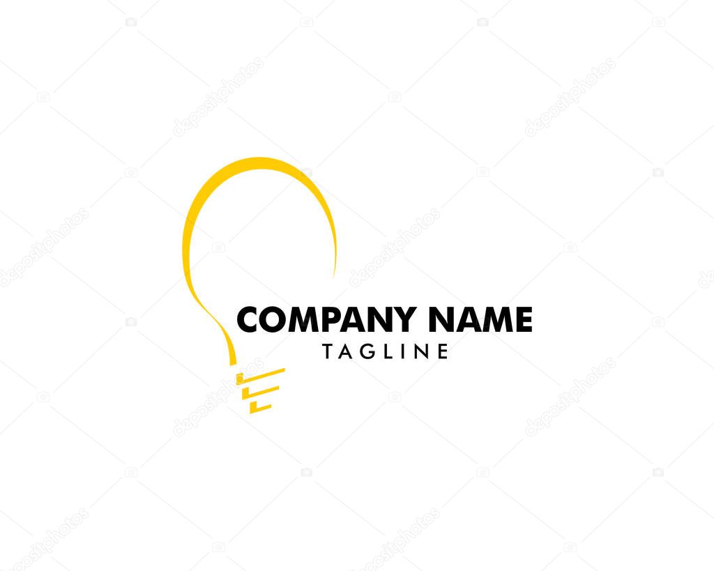 Light Bulb Idea Vector Illustration Logo concept