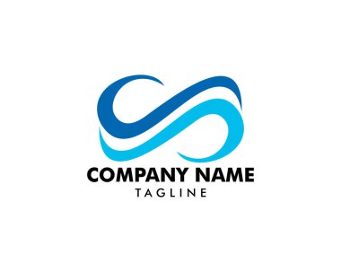 Sonsuzluk Sembol Logosu Tasarım Vektörü İllüstrasyonu