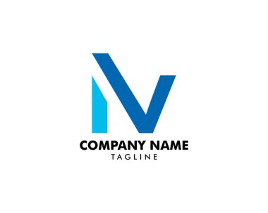 İlk harf IV Logo tasarım şablonu