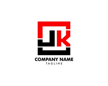 İlk Harf JK Logo Şablonu Tasarımı