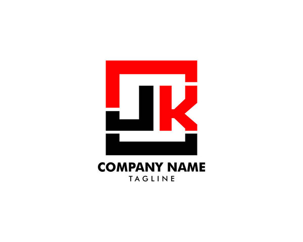 Initial Letter JK Logo Template Design