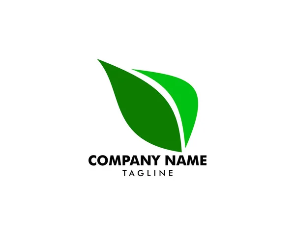 Abstrait vert feuille logo icône vectoriel design — Image vectorielle