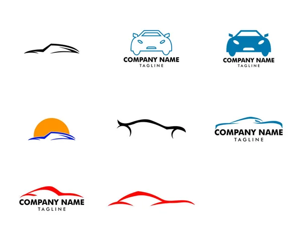 Conjunto de carro logotipo modelo vetor ilustração — Vetor de Stock