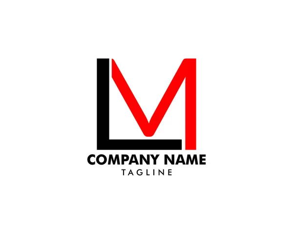 Anfangsbuchstabe lm Logo Vorlage Design — Stockvektor