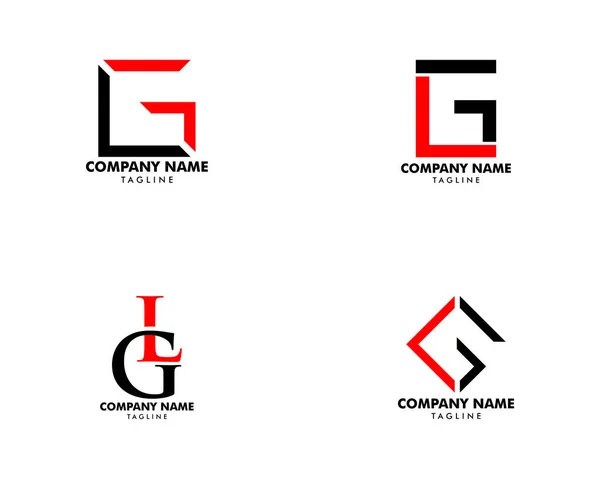 İlk Harf Lg Logo Şablon Tasarımı Seti