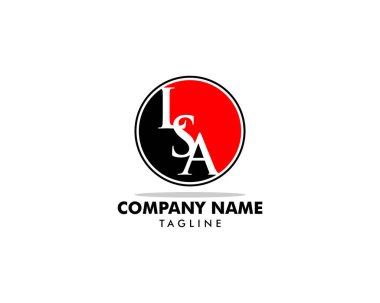 İlk Harf Lsa Logo Şablon Tasarımı