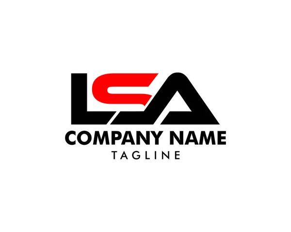 Carta Inicial LSA Logo Template Design — Vector de stock