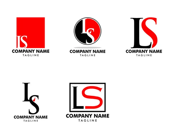 İlk Harf Ls Logo Şablon Tasarımı Seti