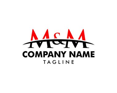 İlk harf Mm Logo tasarım şablonu