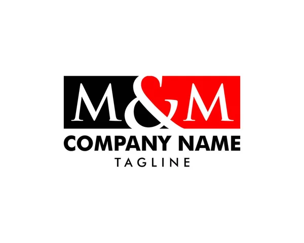 Lettre initiale Modèle de logo MM Conception — Image vectorielle