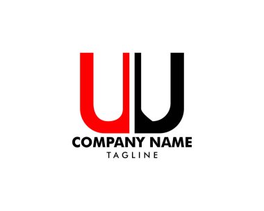 İlk harf W Logo tasarım şablonu