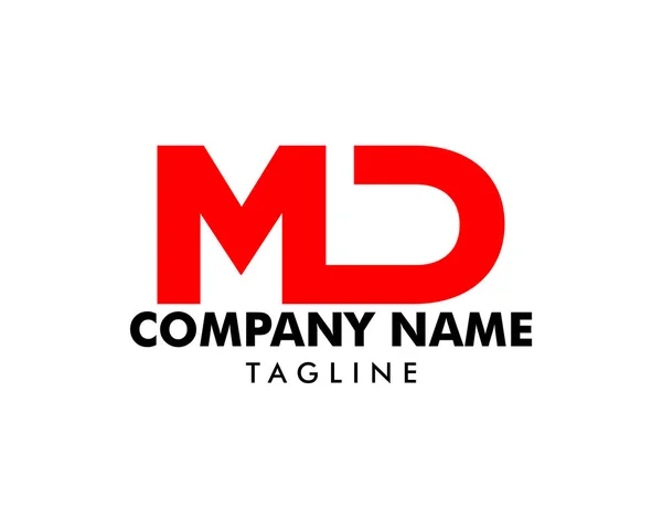 Letra inicial MD Logo Template Design — Vector de stock