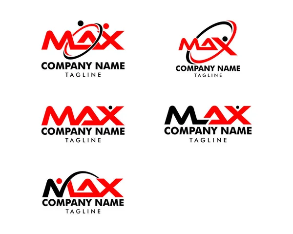 Ensemble de lettre initiale Max Design Logo — Image vectorielle