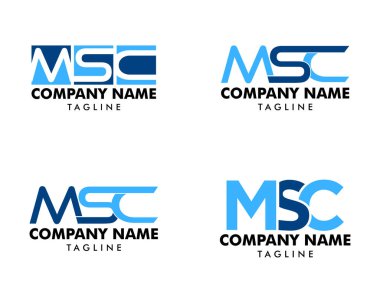 Ilk mektup msc Logo şablonu tasarım seti