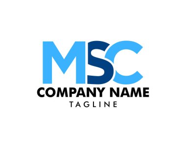 İlk mektup msc logo şablon tasarım