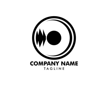 Vinil Kayıt Logo Şablonu Tasarım Vektörü