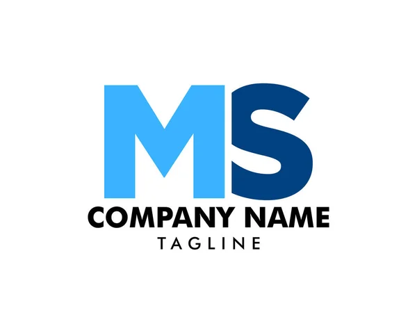 İlk harf Ms Logo tasarım şablonu