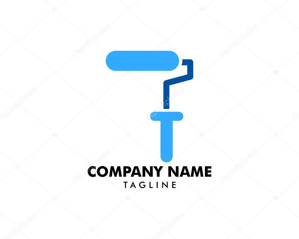 Painting roll icon logo element illustration