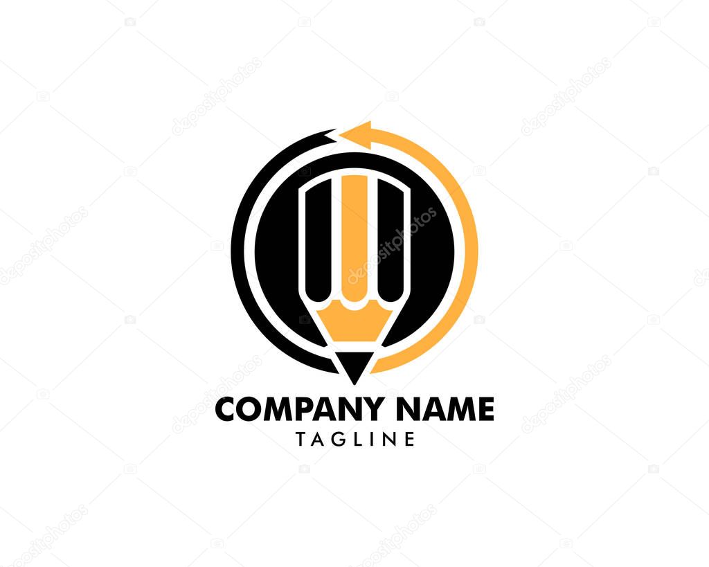 Pencil Icon Vector Logo Template