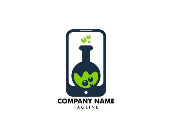 Element projektu laboratorium Smartphone ikona Logo — Wektor stockowy
