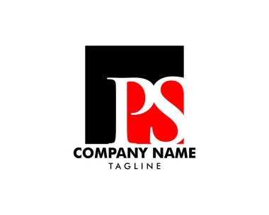 İlk harf Ps Logo tasarım şablonu