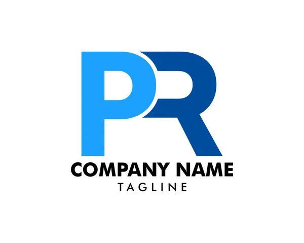 Carta Inicial Diseño de Plantilla de Logo PR — Vector de stock