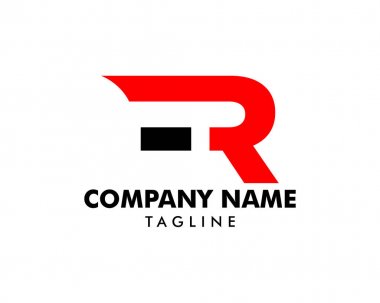 İlk harf R Logo tasarım şablonu
