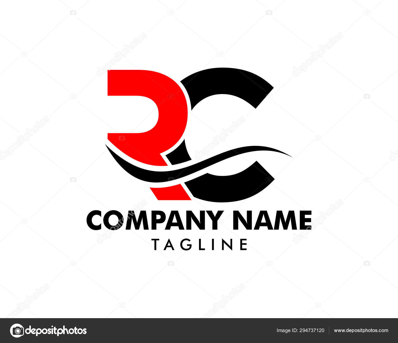 Initial Rc Letter Vector & Photo (Free Trial) | Bigstock