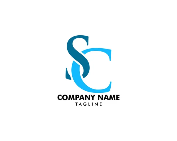 Letra inicial SC Logo Template Design — Vector de stock