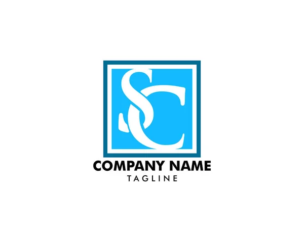 Letra inicial SC Logo Template Design — Vector de stock