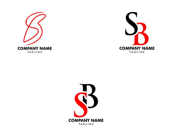 Набор шаблонов логотипа начальной буквы SB — стоковый вектор