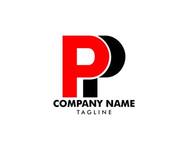 Başlangıç Harfi PP Logo Simgesi Tasarım Şablonu