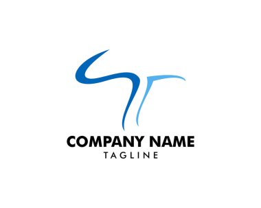 İlk mektup St Logo şablonu tasarım