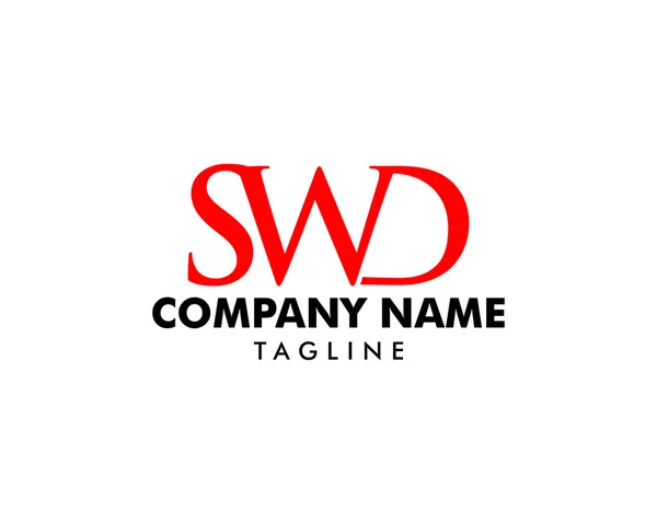 Lettera iniziale SWD logo Template Design — Vettoriale Stock