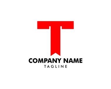 İlk harf T logo şablon tasarımı