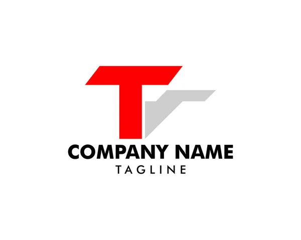 Initiële letter T logo template ontwerp — Stockvector