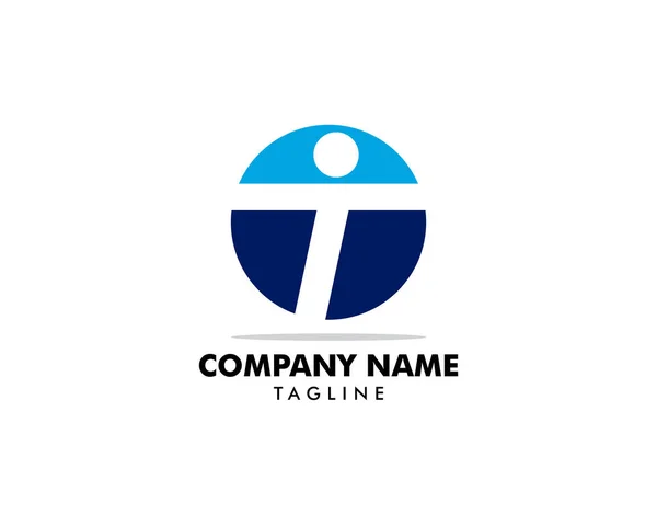 Lettre T Modèle de logo pour les personnes — Image vectorielle