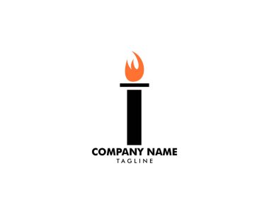 Meşale yangın vektör logo tasarımı
