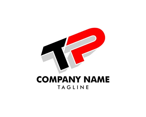 Begynnelsebokstav Tp Logo malldesign — Stock vektor