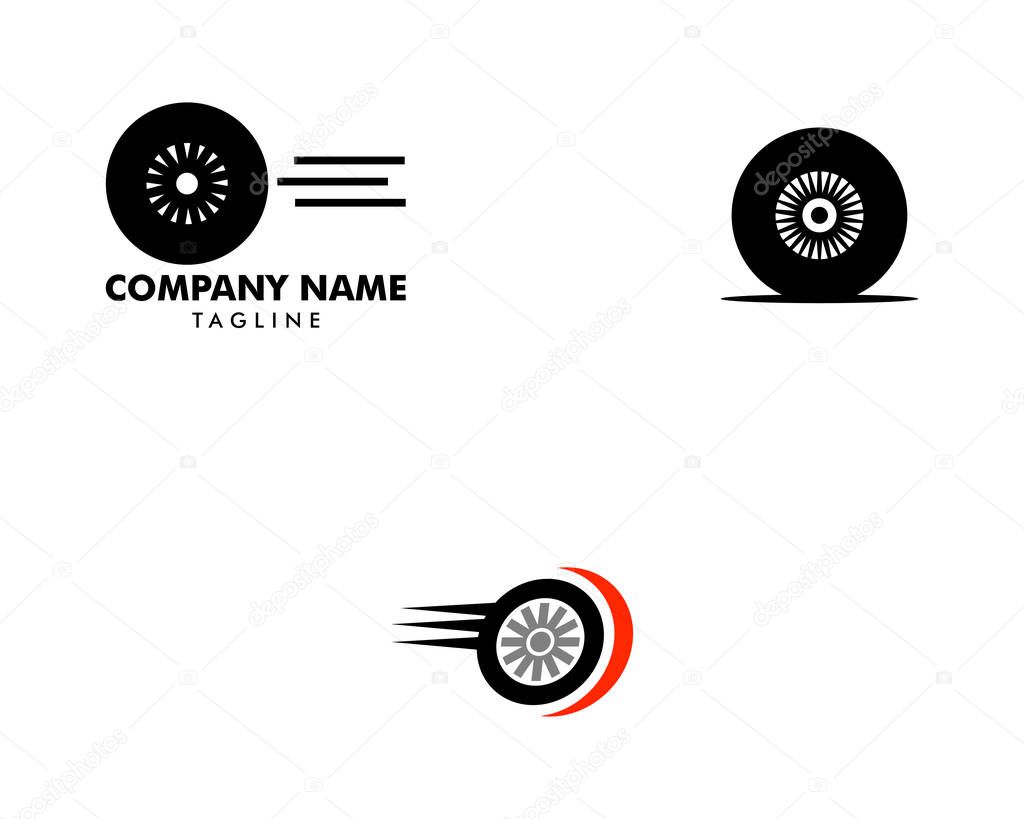 Set of Automotive Tyre Shop Logo Design Inspiration Vector