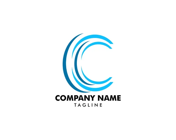 Lettre initiale C Conception du modèle de logo — Image vectorielle