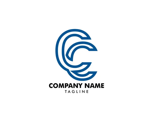 Letra inicial CC Logo Template Design — Vector de stock